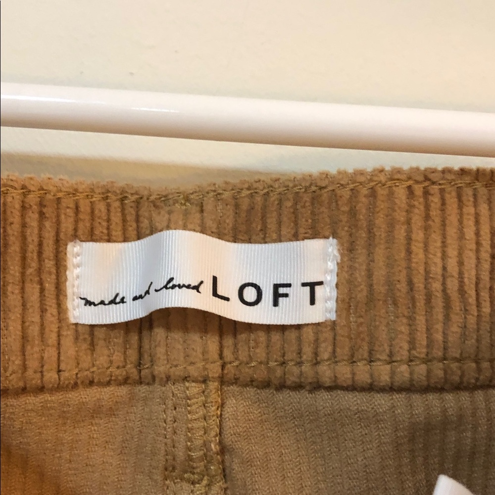 LOFT Women's Brown Corduroy Cropped Pants - Picture 2 of 8